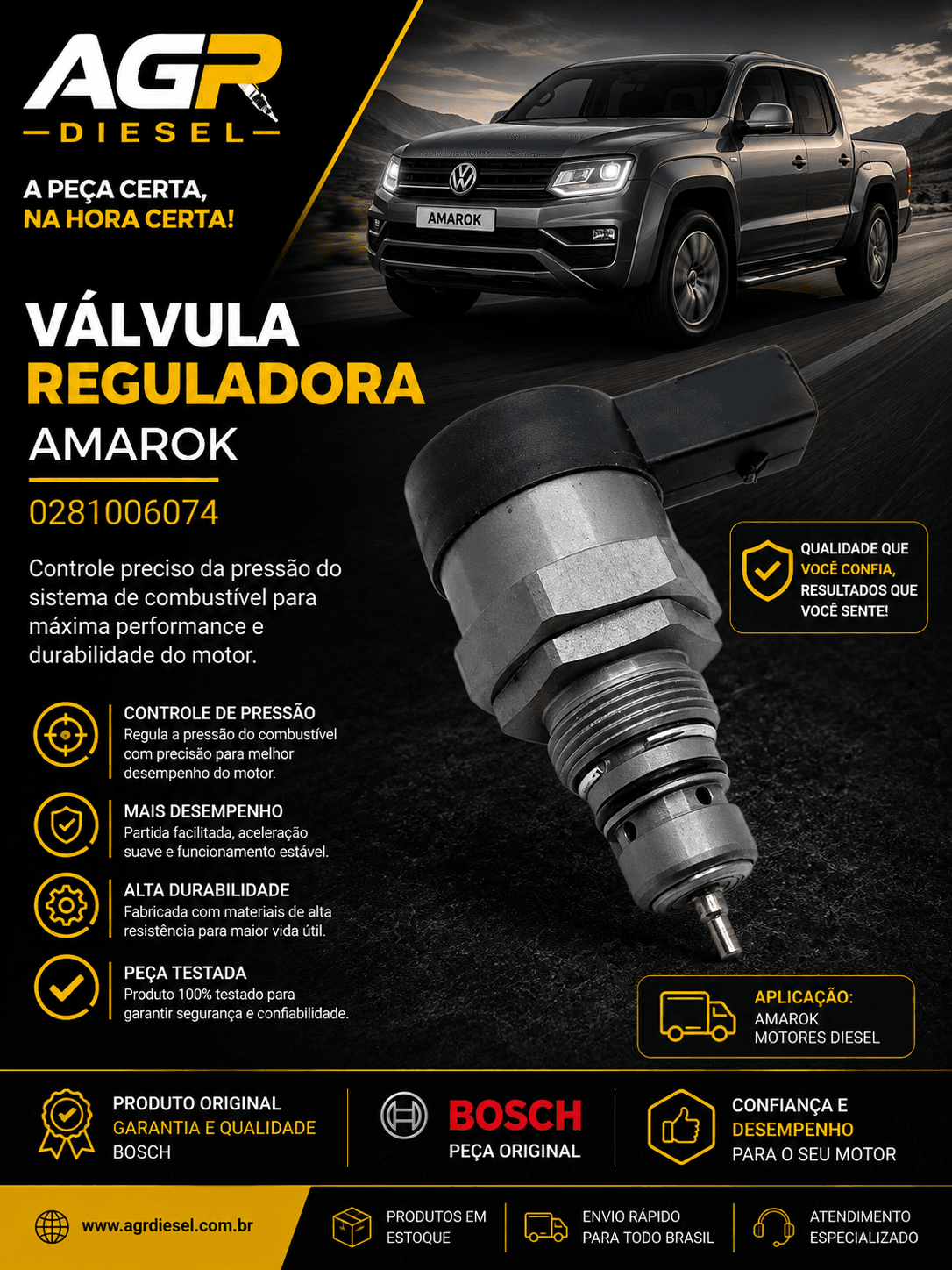 Válvula reguladora Amarok - 0281006074