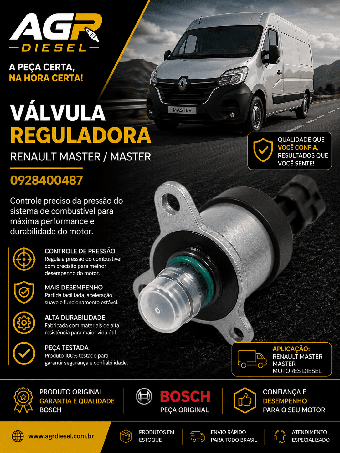 Válvula reguladora Renault Master, Master - 0928400487