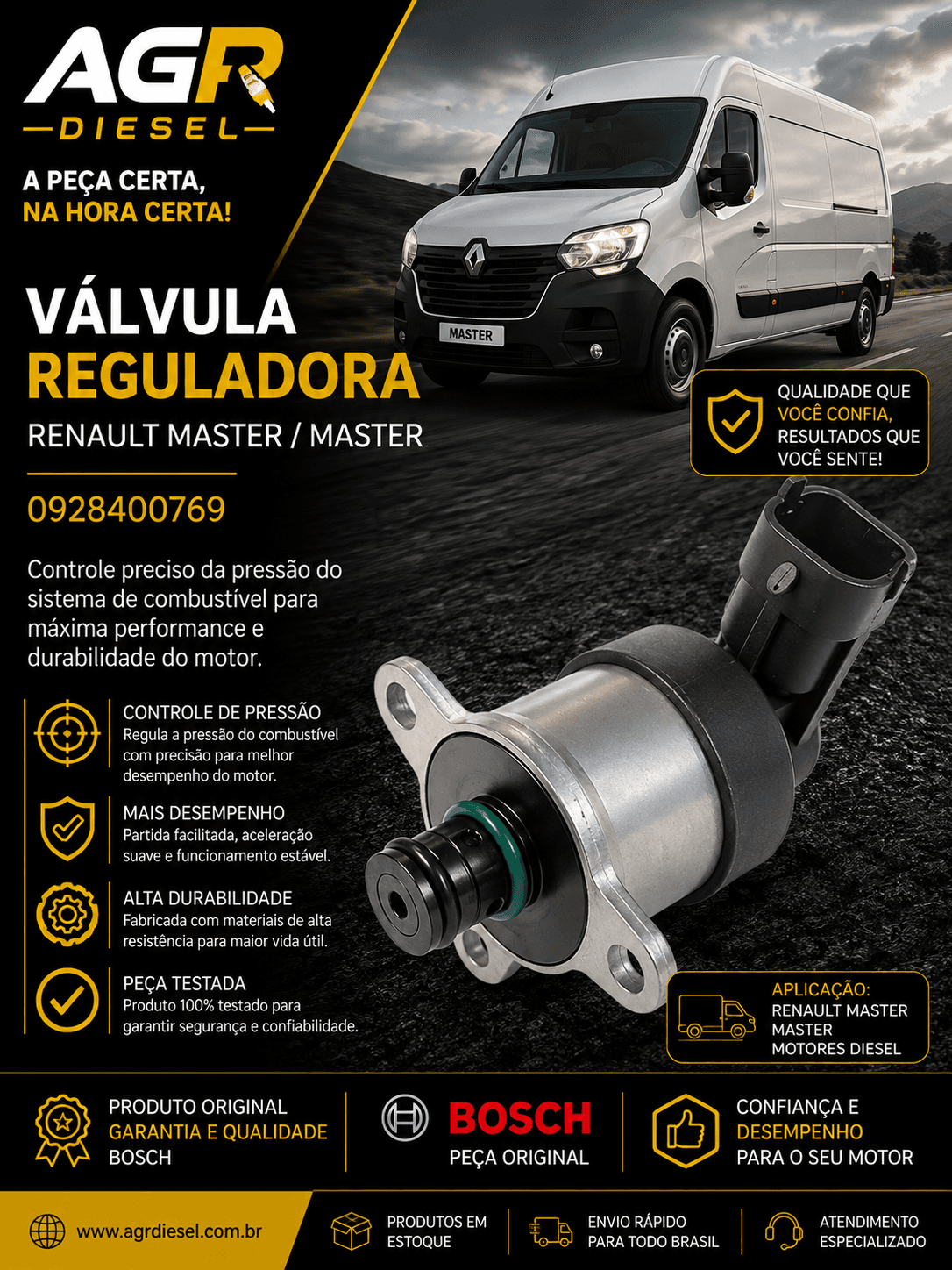 Válvula reguladora Renault Master, Master - 0928400769